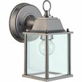Home Impressions 100W Incandescent Painted Brushed Nickel Lantern Outdoor Wall Light Fixture IOL3BN